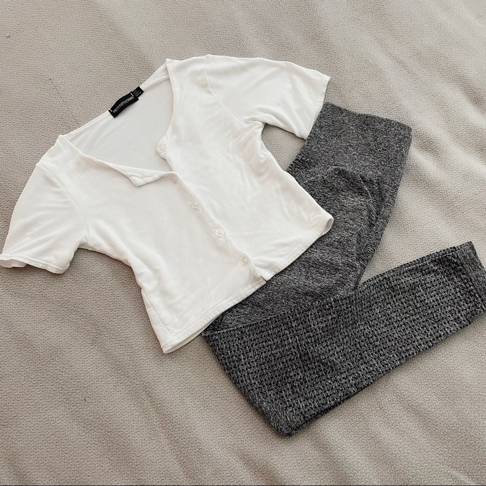 PLT White Button Down Blouse